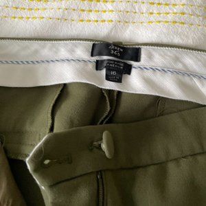 J. Crew High Rise Cameron Olive Pants